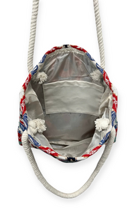 Floral Ikat Shoulder Bag (Handmade)