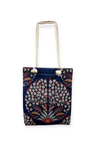 Blooming Floral Ikat Shoulder Bag (Handmade)