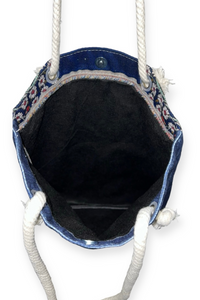 Blooming Floral Ikat Shoulder Bag (Handmade)