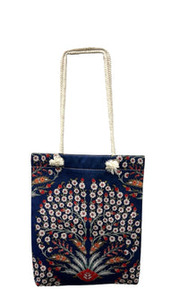 Blooming Floral Ikat Shoulder Bag (Handmade)