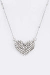 Crystal Heart Pendant Necklace Set