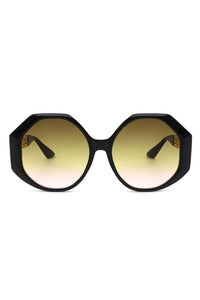 ROUND GEOMETRIC OVERSIZED SUNGLASSES