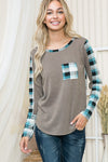 Plaid Print Pullover Shirt