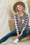 Plaid Print Pullover Shirt