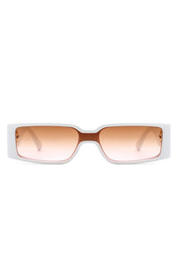 RETRO RECTANGLE NARROW SLIM SUNGLASSES