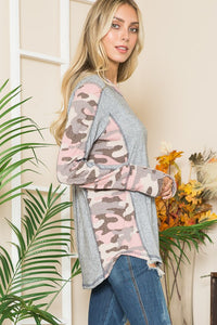 Camouflage Thumbhole Shirt