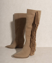 Out West Knee High Fringe Boots