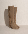 Out West Knee High Fringe Boots