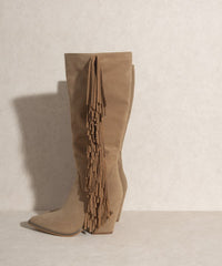 OASIS SOCIETY OUT WEST - Knee-High Fringe Boots