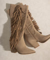 Out West Knee High Fringe Boots