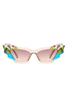 GEOMETRIC IRREGULAR CAT EYE SUNGLASSES