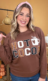 Soft Chenille Hot Cocoa Graphic Sweatshirt (Plus Available)