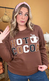 Soft Chenille Hot Cocoa Graphic Sweatshirt (Plus Available)