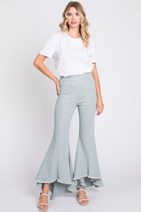 Stretch Denim Pintuck Pleated Jeans