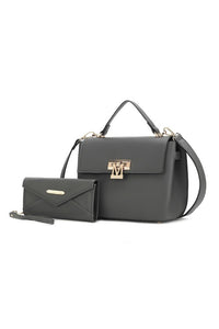 MKF Hadley Satchel Bag with Wristlet by Mia K