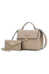 MKF Hadley Satchel Bag with Wristlet by Mia K