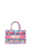 AMOUR Flower Oblique Book Small Tote Bag