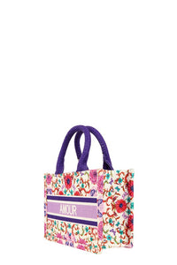 AMOUR Flower Oblique Book Small Tote Bag