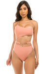 CHIC BELT ONE-PIECE SWIMSUIT