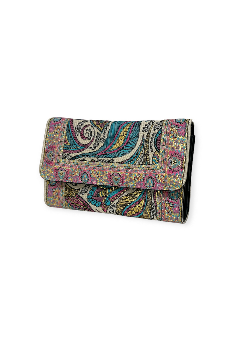 Small Paisley Trifold Wallet (Handmade)