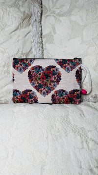 Heart Print Wristlet (Multi-Colored)