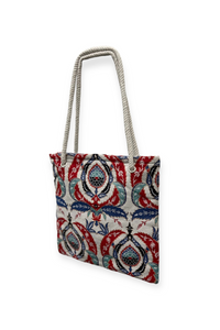 Floral Ikat Shoulder Bag (Handmade)