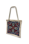 Medallion Woven Fabric Tote Bag (Handmade)