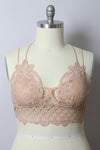 X-Large Padded Crochet Lace Longline Bralette