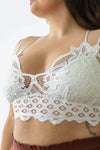 X-Large Padded Crochet Lace Longline Bralette