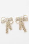 Crystal Bow Earrings (14k)