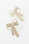 Crystal Bow Earrings (14k)