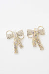 Crystal Bow Earrings (14k)