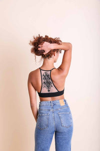 Tattoo Mesh Racerback Bralette