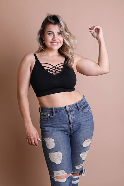 Interwoven Strappy Front Bralette 