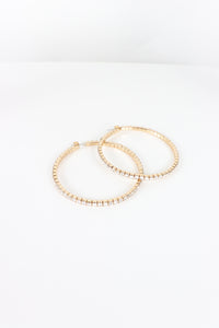 Gold Hoop Bling Earrings